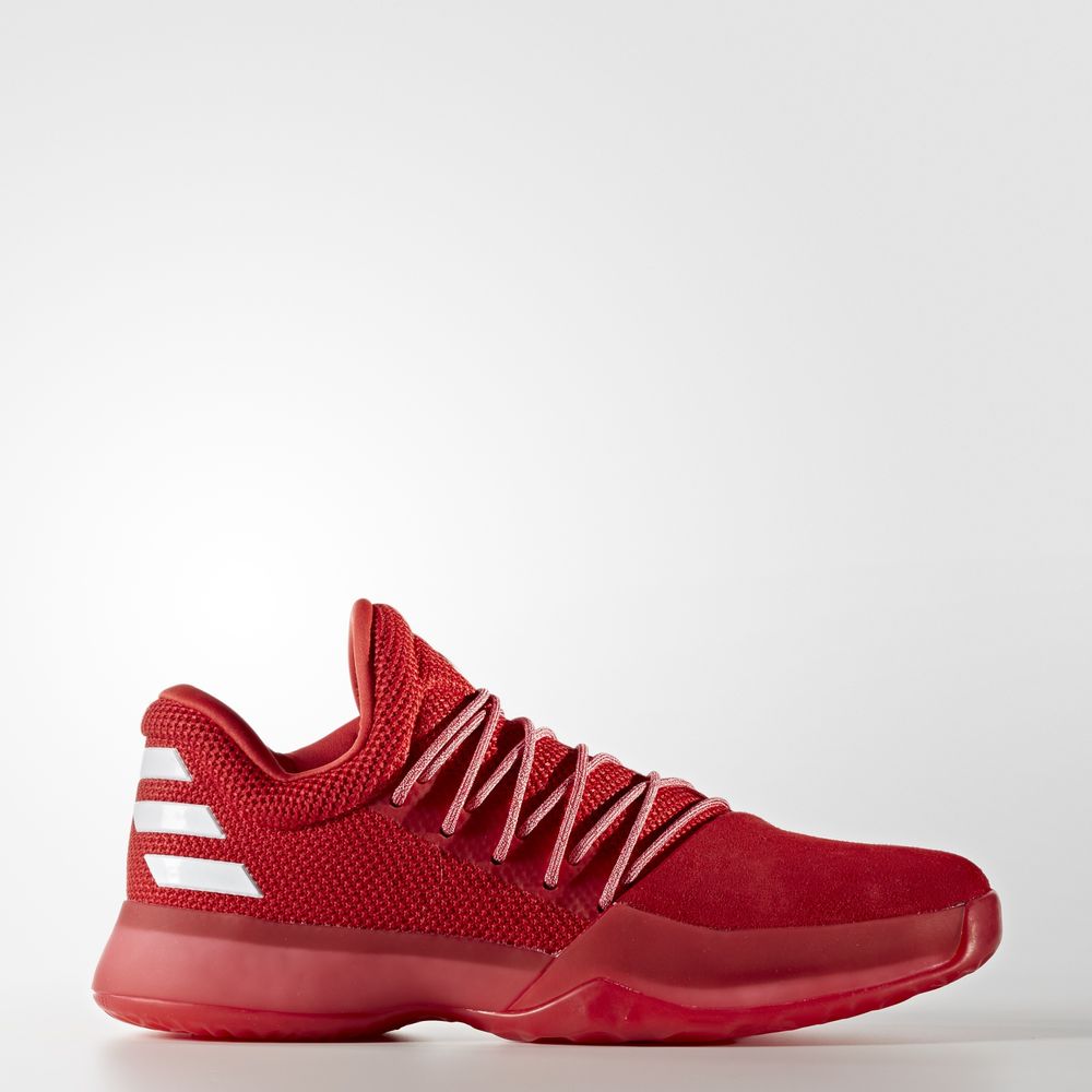 Adidas Harden Vol. 1 - παπουτσια μπασκετ ανδρικα - Βαθυ Κοκκινα/Βαθυ Κοκκινα/Ασπρα,Μέγεθος: EU 36 –